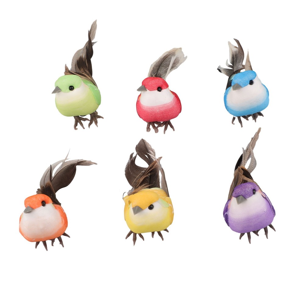 Artificial Peacock Bird Feathered Fake Realistic Garden Home Decor Hand Craft 6x
