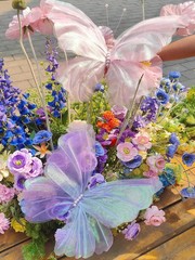 3D Simulated Butterfly Decoration, For Birthday Wedding Outdoor Party