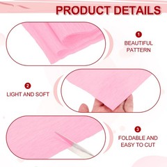 2pcs Crepe Paper Roll Crepe Paper Decoration 8.2ft 7 Inch Pink
