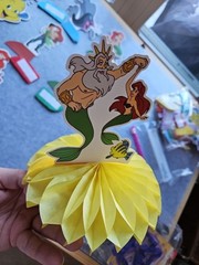 Little Mermaid Ariel Flounder Sebastian Honeycomb Party Centerpieces for Tables
