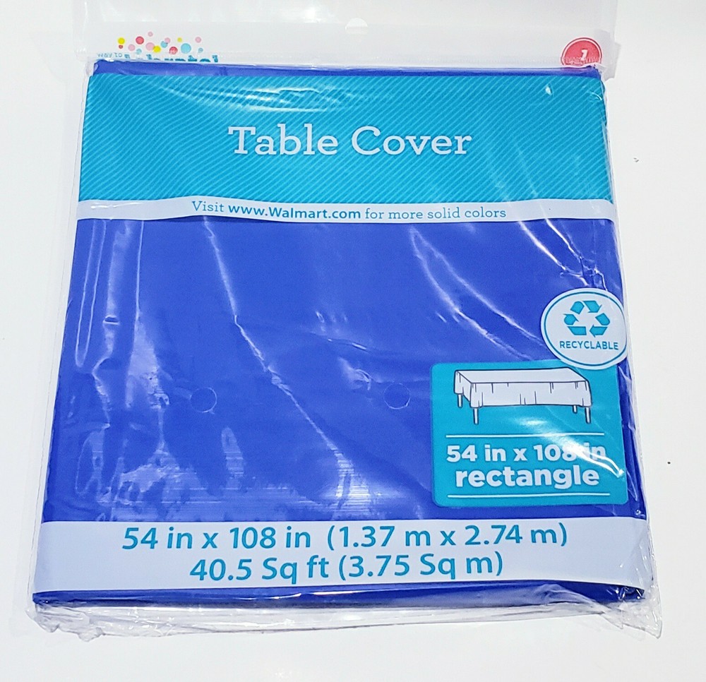 54 x 108″ Disposable Plastic Rectangular Table Cover Tablecloth Birthday Party