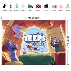 Yeeps Party supplies Backdrop Banner Photography Vinyl Birthday Gift 7x5ft