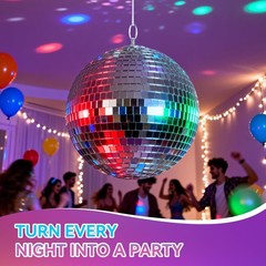 Stunning 2-Pack Silver Disco Balls – 8 Inch Reflective Elegance for Events