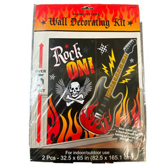 Rock-n-Roll Rock On Wall Decorating Kit Birthday Party Supplies Over 5ft