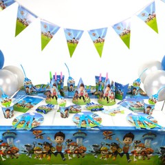 Paw Patrol Birthday Party Decorations Tableware Napkin Cup Plate Banner Supplies