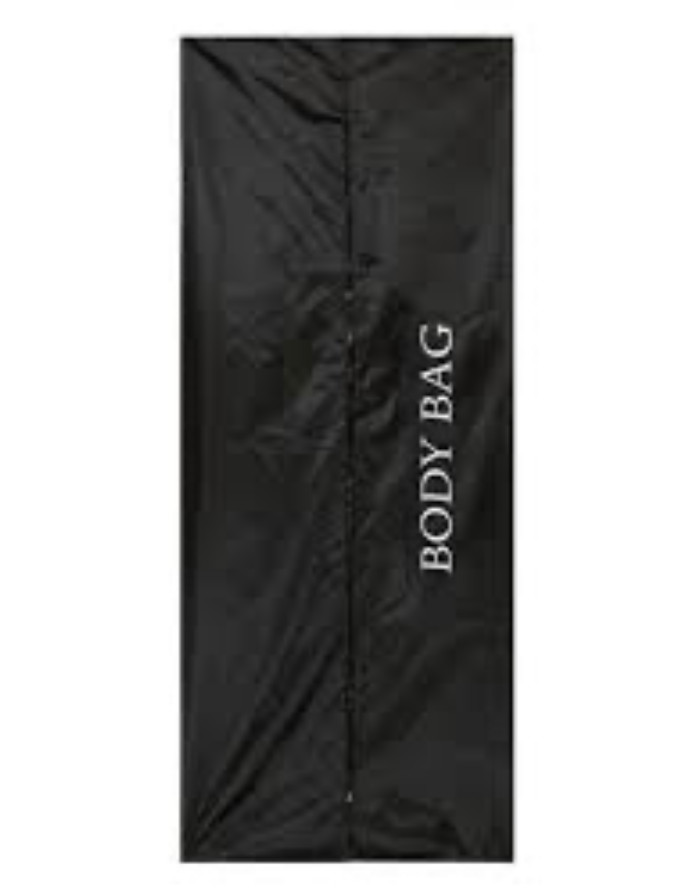Prop body bag morgue crime scene costume accessory Halloween fancy dress
