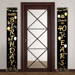 2 Pieces 40Th Birthday Party Decorations Cheers to 40 Years Banner Party Decorat