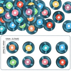 40PCS Edible Record Cupcake Toppers Record CD Cupcake Music Lover’s Birthday …