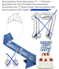 Dancing Queen Disco 17th Birthday Party Decoration Set Blue Silver Teal