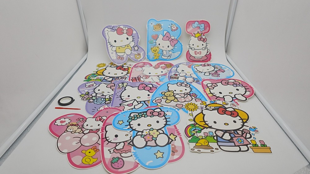 Hello Kitty Cat Themed Party Decorations Birthday Hanging Multicolor 2 Pack