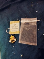 30pcs Bee Party Favors Set, Including Bee Keychains, Thank You Card Labels