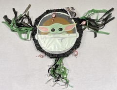 Star Wars The Mandalorian Grogu Baby Yoda Pull Out Ribbon Pop Out Piñata New