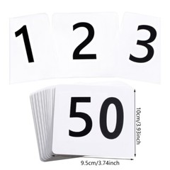 Double Sided Numbered Seats Cards for Weddings and Event Portable Place Card