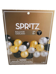 Spritz New Year’s Gold Silver Black Balloon Arch Garland Kit New – Set of 3