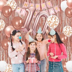 18th Birthday Decorations for Girls, Happy 18th Birthday Banner, Balloon, Cake