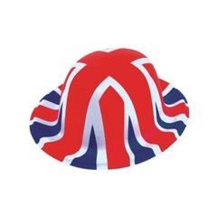 UnionJack Bowler Hat Queens Platinum Jubilee King Charles Coronation Royal Party