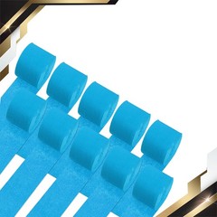 10 Rolls Crepe Paper Streamers 820Ft Sky Blue