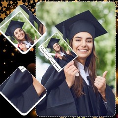 Anglechic 12 Pcs Sublimation Graduation Fans Blank Class of 2026 Gifts DIY Hand