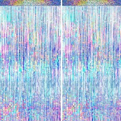 4 Packs Silver Foil Fringe Curtain, Silver Glitter Metallic Tinsel Backdrop