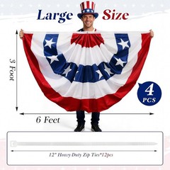 Memorial Day Decorations – Red White Blue Bunting