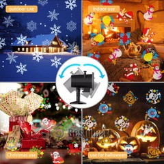 Christmas Snowflake Projector Laser Light LED Moving Xmas Party Yard Decor Lamp