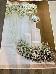 Floral Wedding Party Backdrop Reception Photo Background Banner Large 8×6′ New