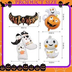 Halloween Foil Ghost Balloons for Halloween Party Indoor Outdoor Decorations