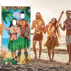 Hawaiian Luau Party Decorations Tropical Luau Couple Photo Props Hawaiian Alo