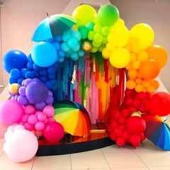 Rainbow Balloon Arch Kit Garland Latex Multicolor Assorted Size 36 18 12 100 Pcs