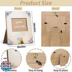 Hatzelou Winnie Baby Shower Sign – Classic Pooh Sonogram Picture Frame, Guest