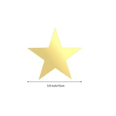 30 Pcs Gold Star Cutouts – Double Printed Paper Stars Decoration – 5.9 Inches –