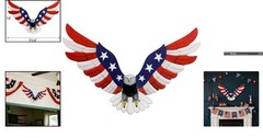 Large American Eagle Sculpture – Distressed Flag Design for Indoor & Outdoor Use