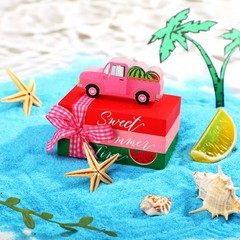 4 Pcs Watermelon Tiered Tray Decor Mini Summer Decor Summer Table Decorations…