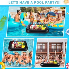 Rectangular Inflatable Serving Bar Floating Drink Holder for Pool Inflatable …