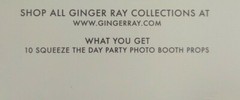 Ginger Ray Photo Booth Props, 10 Squeeze the Day Party, Lemonade Lime, NEW