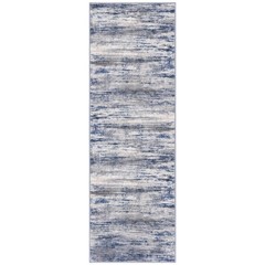 KOZYFLY Modern Abstract Washable Rug Runner 2×6 2′ x 6′ (Runner), Blue-grey