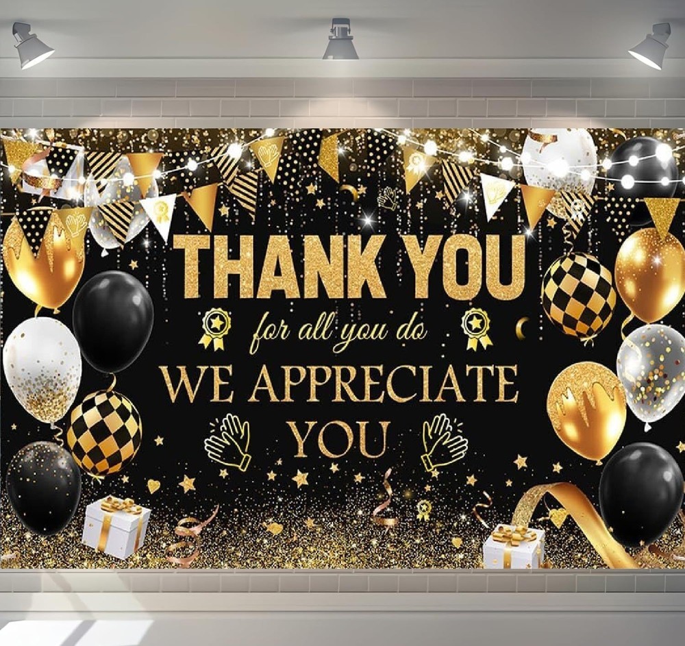 Thank You Backdrop Appreciation Party Photo Background Decoration Banner