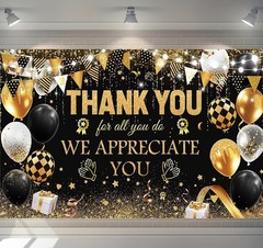 Thank You Backdrop Appreciation Party Photo Background Decoration Banner