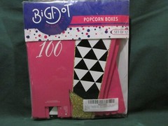 NEW! Big Dot of Happiness 100th Birthday Pink Black Gold 12 Popcorn Boxes