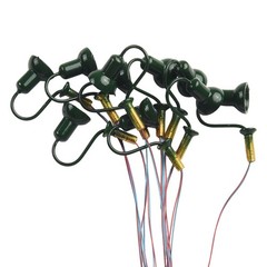 10 X OO / HO Scale Street Bracket Light Model Wall Lamp Posts LED Building