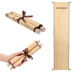 1 Pack Blank Paper Scrolls Wrapped on Wood Rod for Writing, Drawing, Calligra…