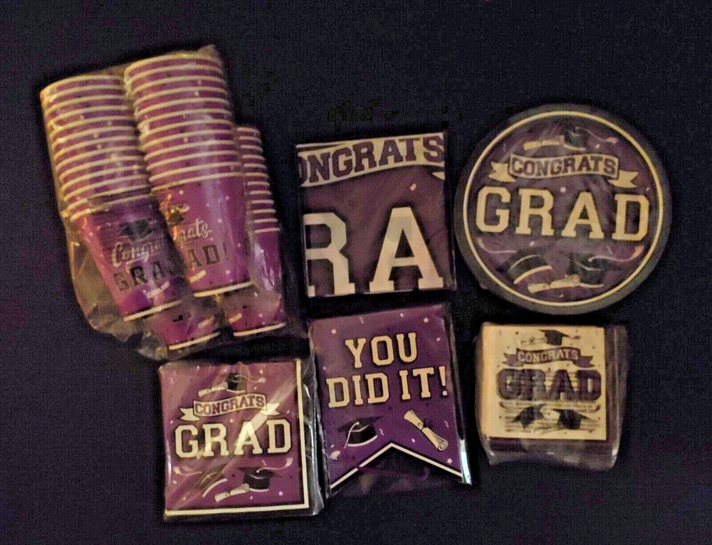 FREE Purple Congratulations Graduation Party Paper Any Year for 50 Total 202