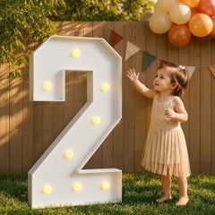 3FT Light Up Numbers, Marquee Numbers 2 for Birthday and Anniversary Party De…