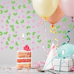 100 PCS Pickleball Confetti Pink Glitter Birthday Table Paper Scatter Sport