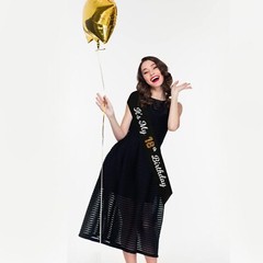 It’s My 18th Birthday Sash – Black Sash with Foil – Cheers to 18th Birthday S…