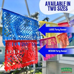 Lucha Libre Party Decorations – PLASTIC Papel Picado Banners (2 pack, 10 flag…