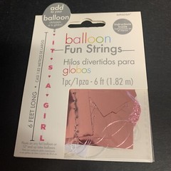 Its A Boy Girl Helium Balloon Fun Strings Tail 6 feet Long NEW