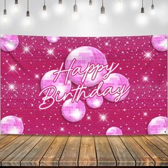 XtraLarge Happy Birthday Backdrop – 72×44 Inch | Pink Happy Birthday Banner for
