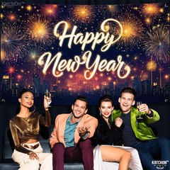 KatchOn, XtraLarge Happy New Year Banner – 72×44 inches, York City