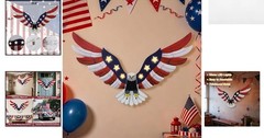 Bold Metal Eagle Decor with Timer – Perfect for July 4th and -Round Pride